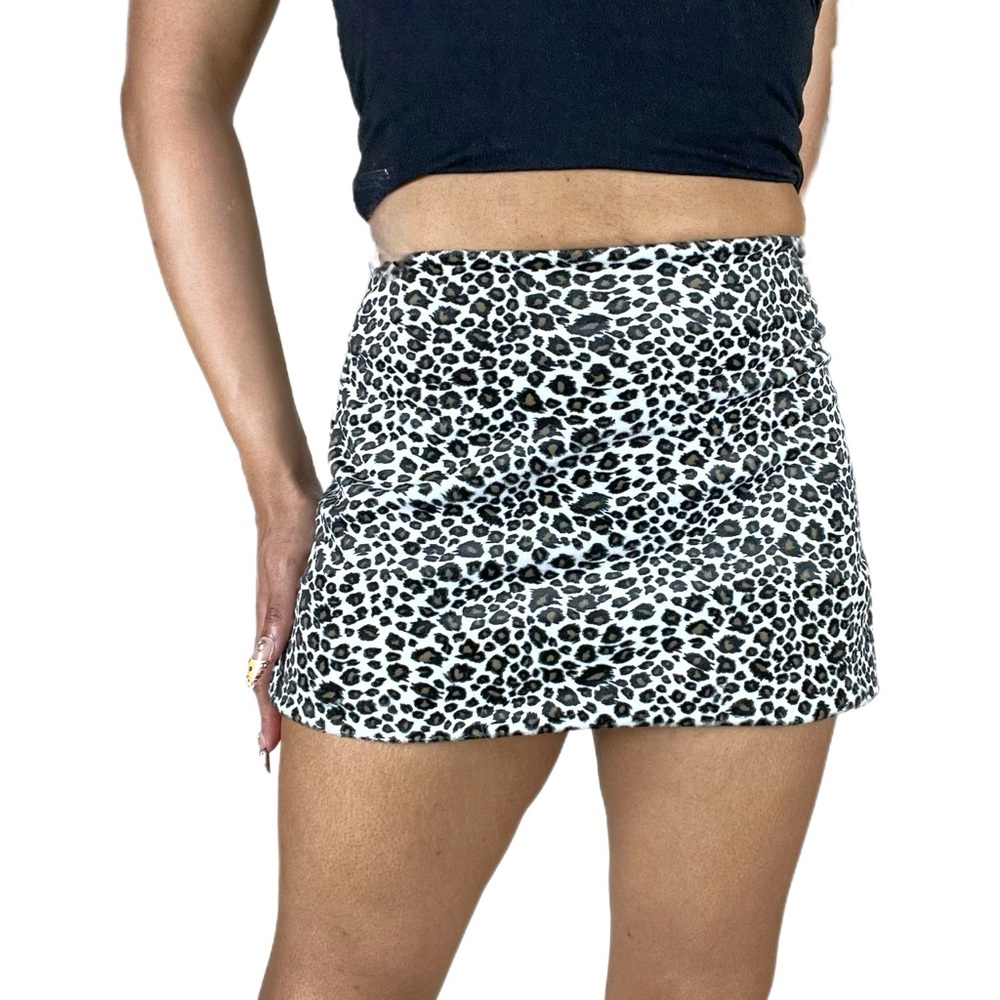Vintage Leopard Aline Mini Skirt